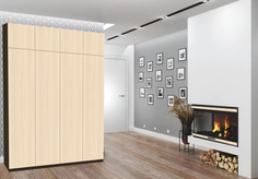 Шкаф распашной QualisMebel Марсель 1 1700х500х2700 венге цава дуб молочный