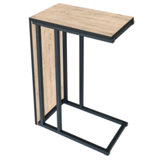Столик приставной Laksi УНО малый черный матовый/дуб ирландский 27x48x48 0792614987