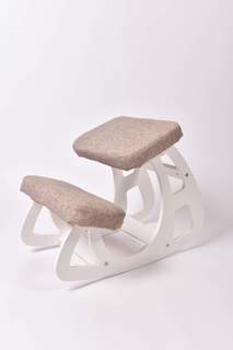 Балансирующий ортопедический коленный стул JetMama 420109 белый/бежевый