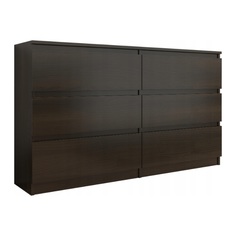 Комод QualisMebel Модерн 6 ящиков 120х70x45 см, венге