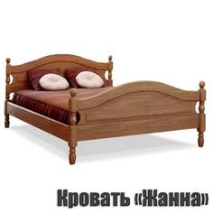Кровать из массива сосны QualisMebel "Жанна" 160х190, Старый Орех 2