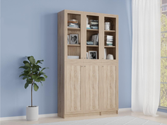 Книжный шкаф QualisMebel "Билли 338" 1200х500х2200, Дуб Сонома