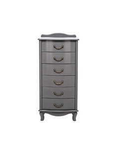 Комод узкий Leset Джульетта на 6 ящиков серый ясень