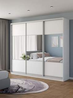 Шкаф купе Армариум Атина 270х58х240 белый комбинированный