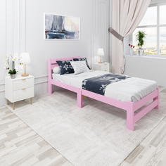 Кровать Solarius Мишка Компакт 80х190 см, розовый