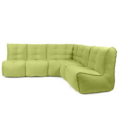 Бескаркасный модульный диван GoodPoof Мод L-III one size, велюр, Lime Punsh