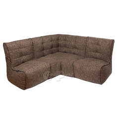 Бескаркасный модульный диван GoodPoof Мод L-II one size, рогожка, Brown Yarn