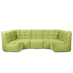 Бескаркасный модульный диван GoodPoof Мод 2L-I one size, велюр, Lime Punsh