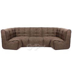 Бескаркасный модульный диван GoodPoof Мод 2L-I one size, рогожка, Brown Yarn