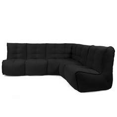 Бескаркасный модульный диван GoodPoof Мод L-III one size, велюр, Black Coal