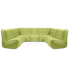 Бескаркасный модульный диван GoodPoof Мод 2L-III one size, велюр, Lime Punsh