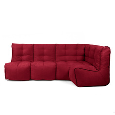 Бескаркасный модульный диван GoodPoof Мод L-II one size, велюр, Young Wine