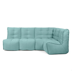 Бескаркасный модульный диван GoodPoof Мод L-II one size, велюр, Sea Water