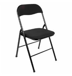 Стул складной BRABIX Golf CF-007,532892, чёрный каркас, чёрная ткань