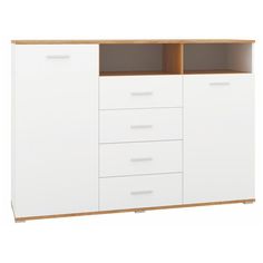 Комод 1540 Афина, 1540х426х1074, Крафт золотой/Белый No Brand