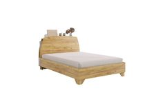 Кровать Виктория-1 140х200 см Дуб крафт золотой No Brand