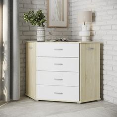 Комод угловой М-12 780х780х820 Дуб сонома/белый матовый No Brand