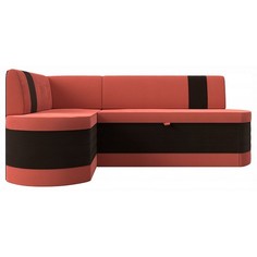 Диван-кровать Лига диванов Токио, коралловый/коричневый