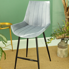 Барный стул со спинкой для кухни ForPost Неаполь, блю стоун, 1шт