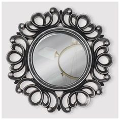 Зеркало настенное «Завитки», d зеркальной поверхности 12,5 см, цвет «состаренное серебро» Queen Fair