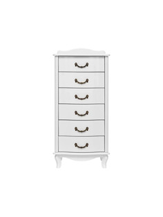 Комод узкий Leset Джульетта на 6 ящиков молочный дуб