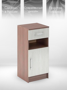 Тумба прикроватная Стендмебель Машенька ТБ 201, 111014, ясень шимо светлый/темный