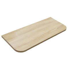 Полка мебельная ЛДСП elemento закругленная 250х600х16 мм дуб сонома