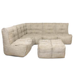 Бескаркасный модульный диван GoodPoof Мод L-III+ one size, рогожка, Natural Beige