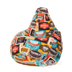 Кресло Груша Жаккард Лейбл XXL No Brand