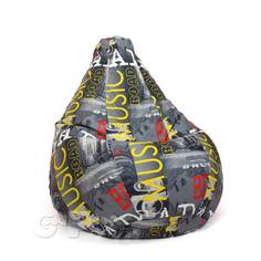 Кресло Груша Велюр Мьюзик XXL No Brand