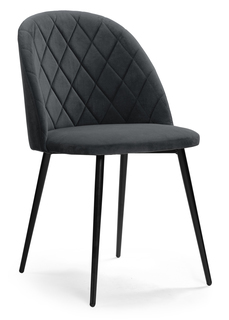 Стул Woodville Зест 464196, серый/черный глянец