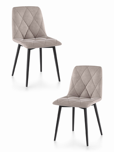 Стул Soft&Chair Ричи, черный/бежевый, 2 шт