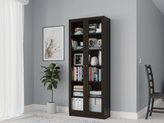 Книжный шкаф QualisMebel "Brams" 700х450х2300, Венге Цава