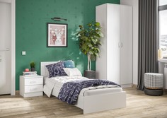 Тумба прикроватная Интерьер-Центр ТБ РОНДА белое дерево