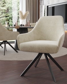 Стул ArtGenesis Амбссадор с подлокотниками металлические ножки белый