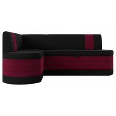 Диван-кровать Лига диванов Токио, бордовый/черный