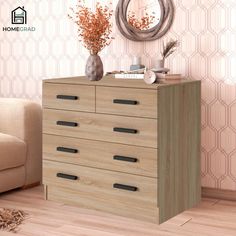 Комод HomeGrad Бостон 810х800х500 Сонома