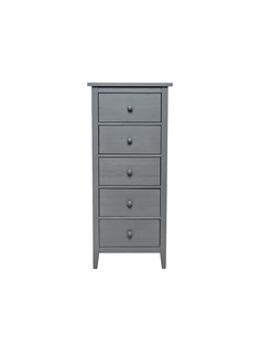 Комод Leset Мира для вещей 5 ящиков узкий массив дерева 58x44x131 см 2500000193521