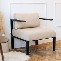 Кресло LoftDC Exotic 70x70x80 велюр бежевый