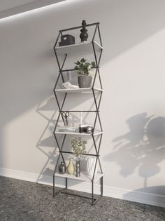 Стеллаж Ромбо стS черный/белый KM Loft