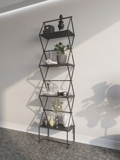 Стеллаж Ромбо стS черный/черный KM Loft