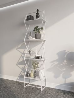 Стеллаж Ромбо стS белый/белый KM Loft