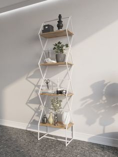 Стеллаж Ромбо стS белый/вотан KM Loft