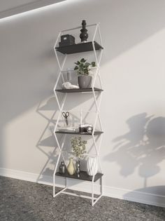 Стеллаж Ромбо стS белый/черный KM Loft