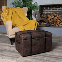Банкетка OCTOBERHOME Аллигатор коричневая