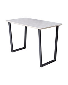 Стол обеденный Laksi Лофт черный матовый/дуб беленый
