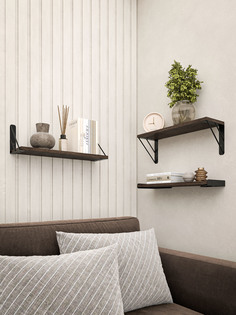 Полка настенная Loft КП500ДАШ парящая 3шт дуб апрельский шоколадный No Brand