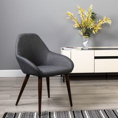 Стул Helvant Kenya тёмно-серый / т.орех