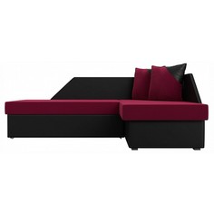 Диван-кровать Лига диванов Андора, бордовый/черный