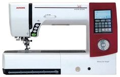 Швейная машина Janome Horizon MC 7700QCP белый, красный